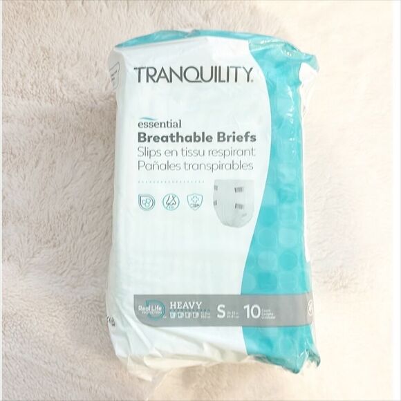 NWT Tranquility Essential Incontinence Brief S Breathable, 2744, Heavy, 10 Ct - Picture 10 of 11